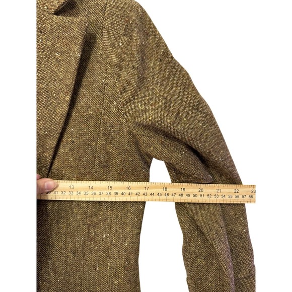 Vintage Womens Lamb Wool Brown Long Pea Coat Made in USA size Small Timeless EUC - Picture 7 of 10